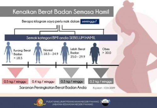 Kadar kenaikan Berat Badan Semasa mengandung