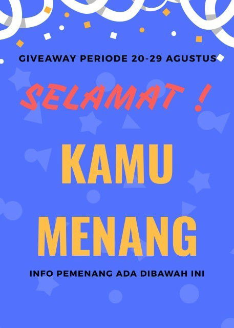 PENGUMUMAN GIVEAWAY 20-29 AGUSTUS 2020