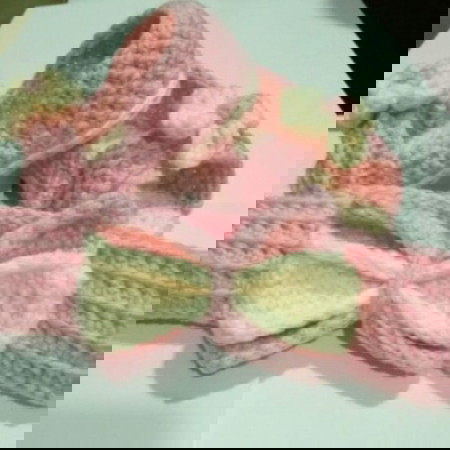 Baby booties girl with headband