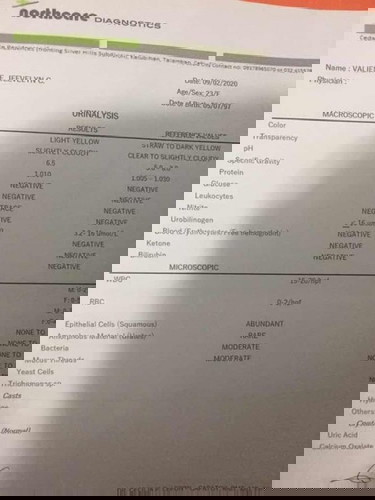Lab results