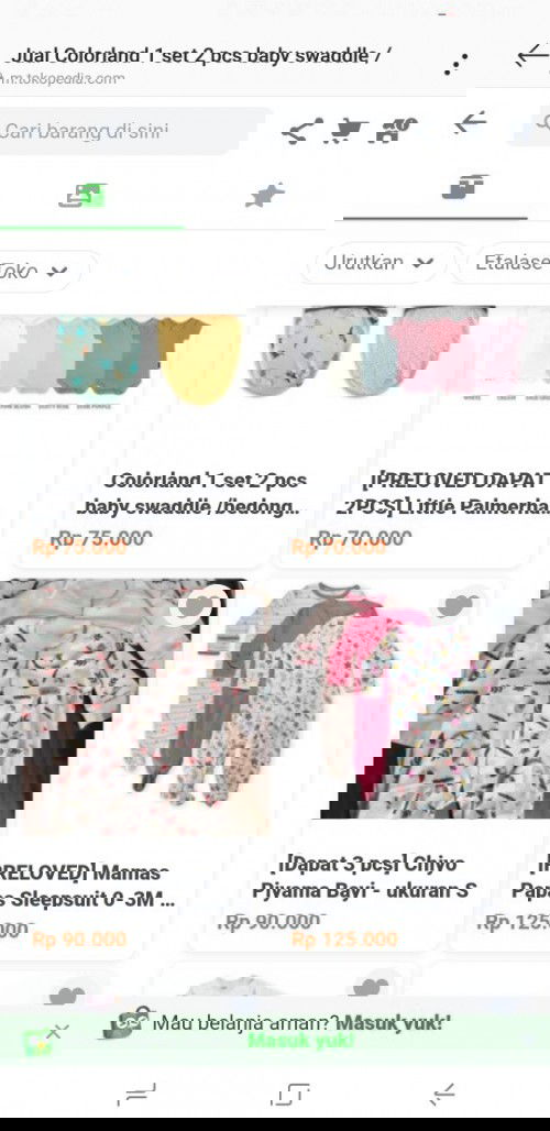 Barang Bayi Second Branded Murah