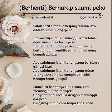 (Berhenti) Berharap suami peka