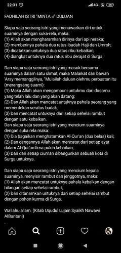 Fadilahnya mengajak suami berhubungan badan