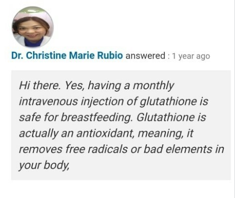 Gluta Drip or Gluta IV while breastfeeding