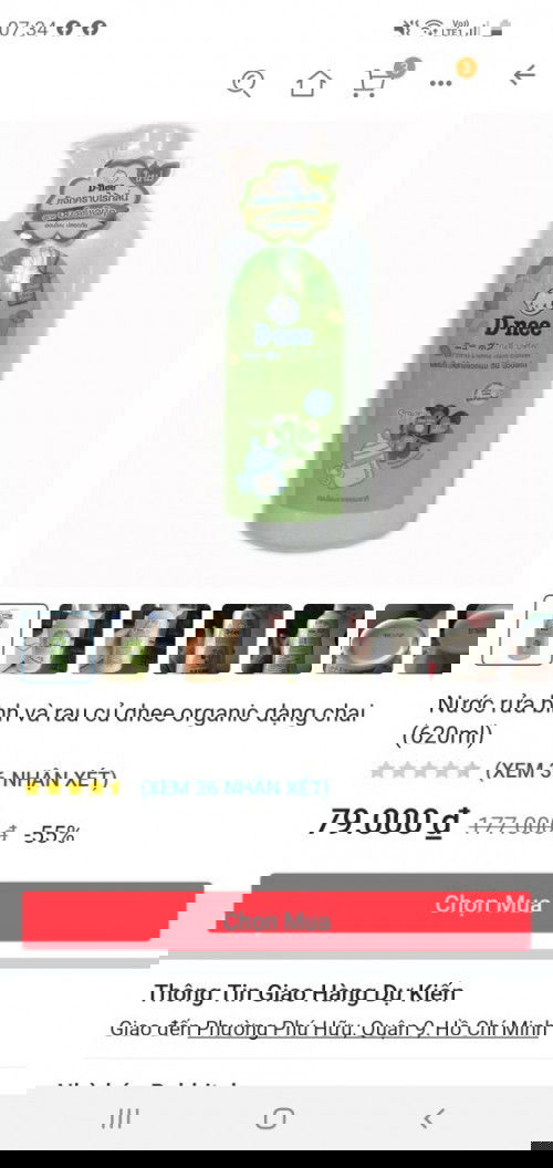 Nước rửa bình sữa