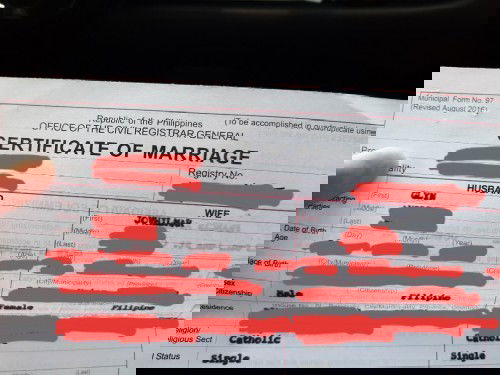 Marriage Certificate