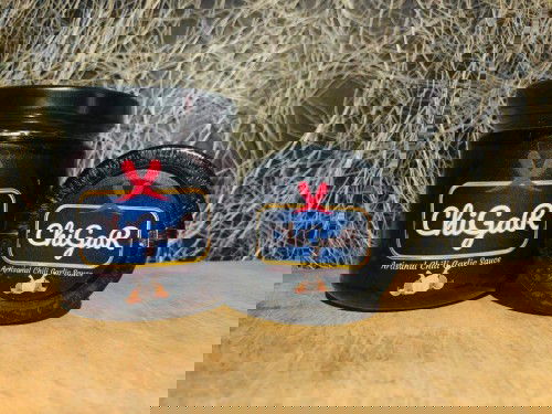 CHILI GARLIC, CHEESE PIMIENTO, UBE JAM, AND PESTO SAUCE