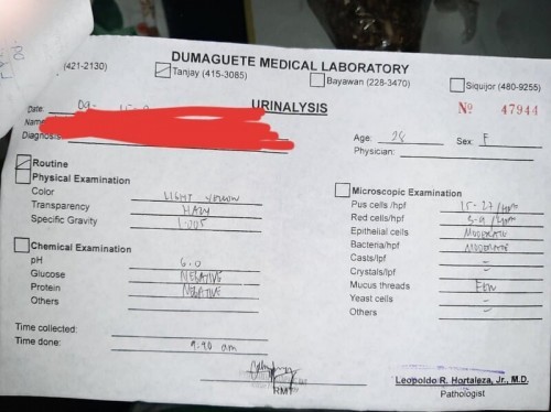 May UTI or infection po ba ako base sa Urinalysis and CBC result ko?
