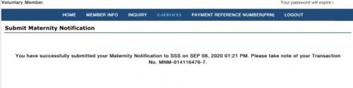 Sss Mat 1 Notification online