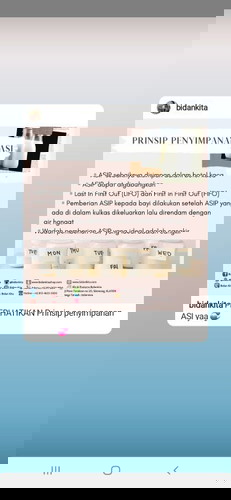 PRINSIP PENYIMPANAN ASI