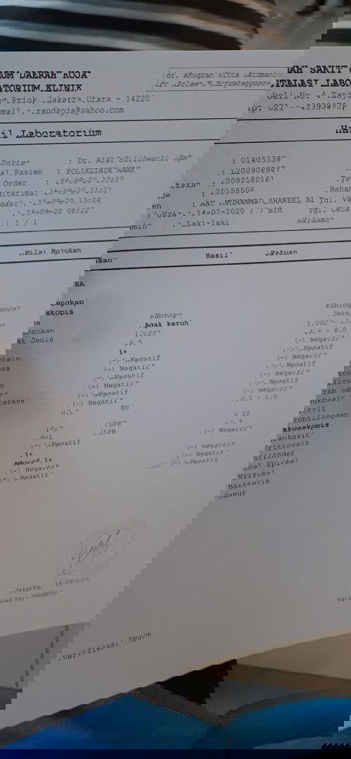 Pipis kluar sperti serbuk pasir