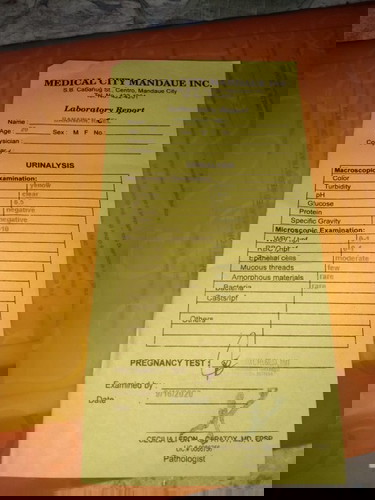 Urinalysis result