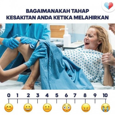 Tahap kesakitan waktu bersalin, ibu yang mana?