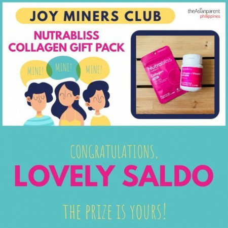 WINNER Announcement: Joy Miners Club (Nutrabliss Collagen Gift Pack)