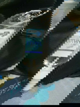 Alcohol on a Key Chain Spray