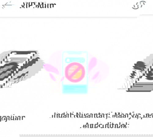 Pengajuan VIP member di tolak