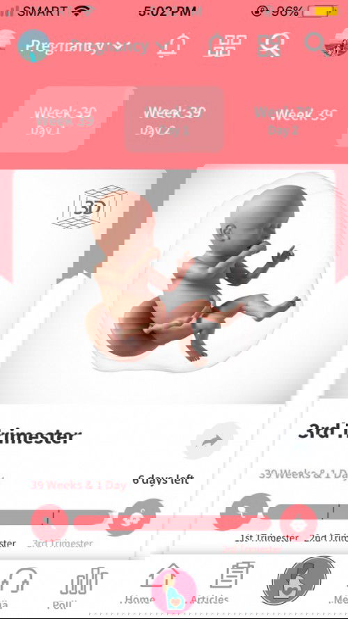 39 weeks & 1 day pregnant