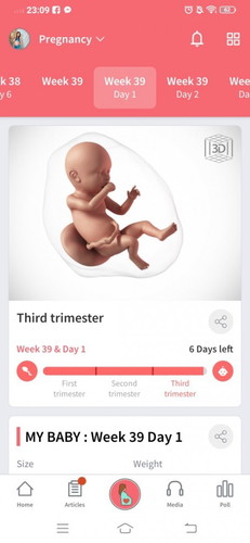 39weeks and 1 day