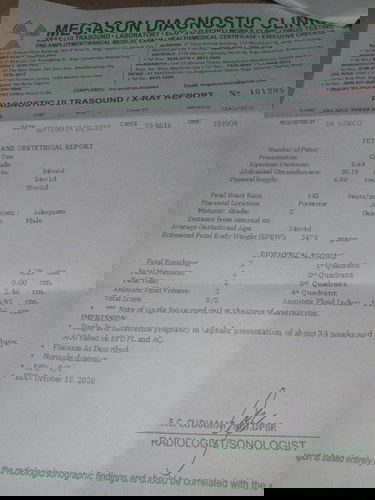 ultrasound result