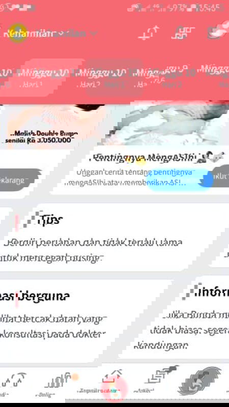 Di TAP juga dijelaskan tentang informasi bila terjadi pendarahan..., dan saya lihat msh bnyk