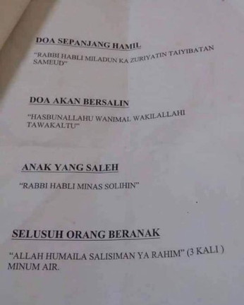 Amalan hamil sampai Persalinan