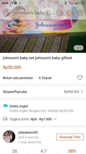 jual perlengkapan bayi ex kado