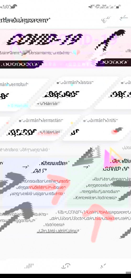 Layangan konsultasi gratis dengan dokter di aplikasi TAP