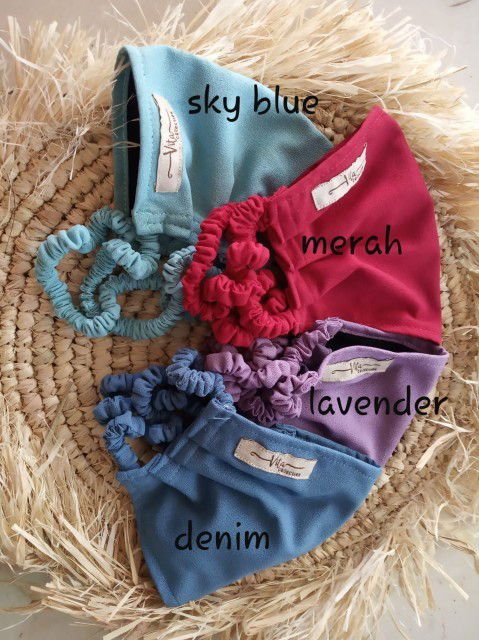 Masker Hijab Serut 2 Lapis