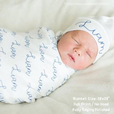 Personalized blanket + bonnet