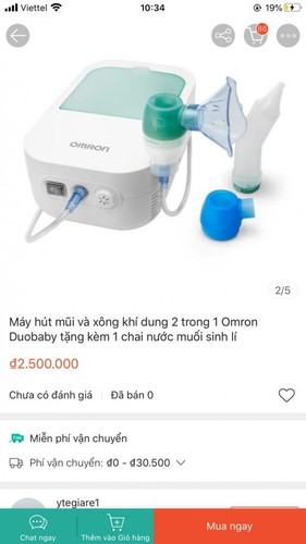 Thanh lý máy hút mũi new