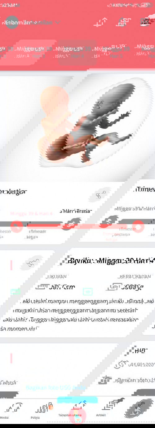 3 hari menjelang hpl