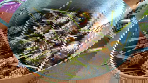 Ốc bươu nhồi xả