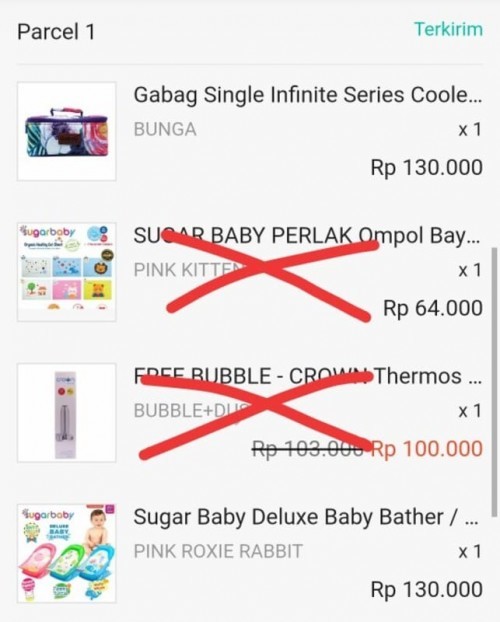 Setiap pembelian Free perlengkapan Baby lainnya