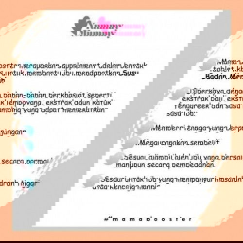 Hi mummies untuk sape² yg kurang susu.. boleh try Yummymummy milk booster. Banyak feedback yg best!!