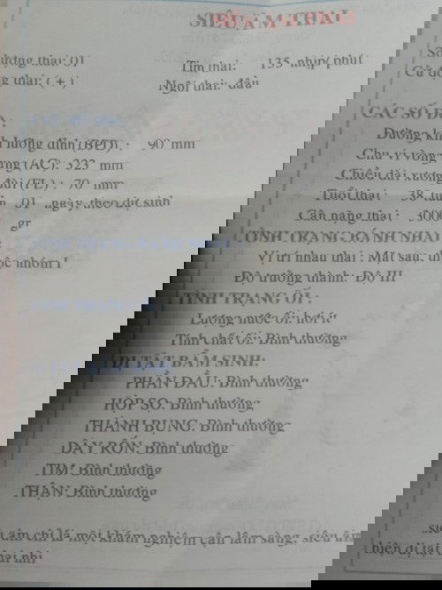 Cân nặng của thai nhi