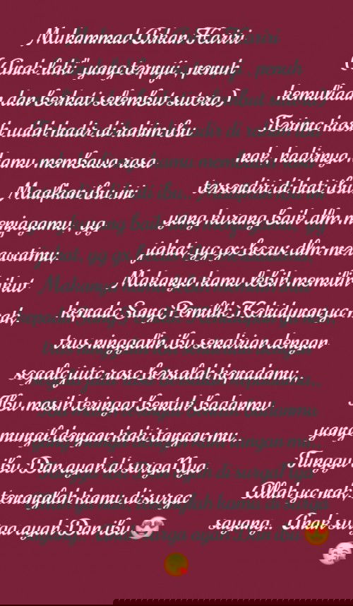 Anak surga ayah sama ibu