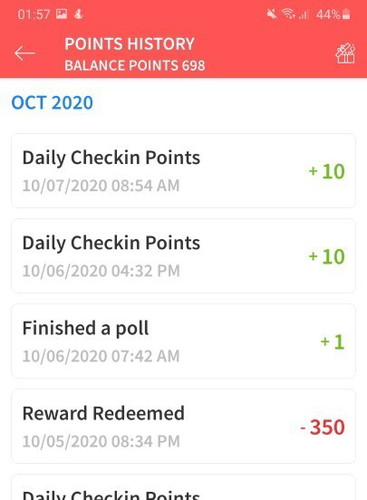 Redeemed but no message received.