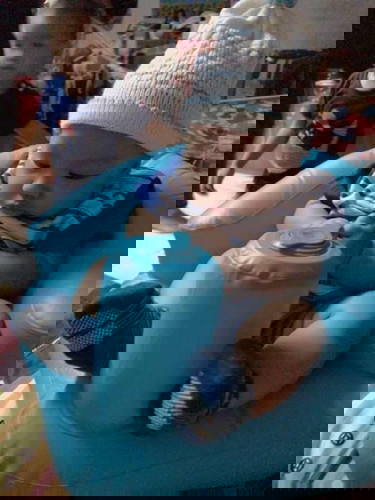 เริ่มให้น้องหัดนั่งเองแล้ว