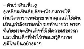 ฝันเห็นงูตัวใหญ่มาก