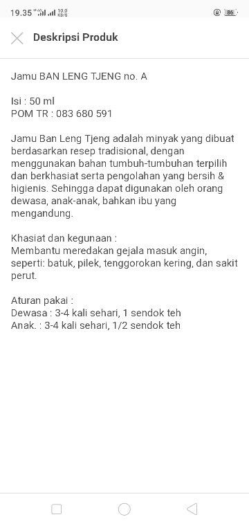 Hai bunda .. 
Minum ban Leng tjeng