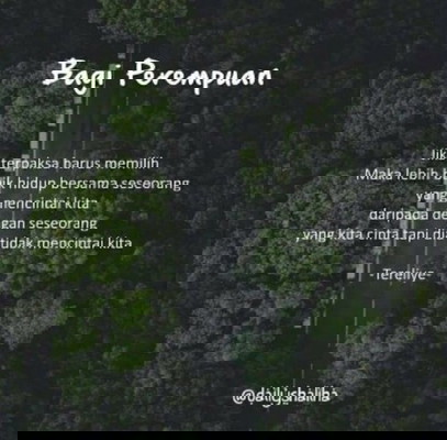 Alhamdulillah aq menikah dgn org yg aq cintai dn dia jg mencintai ku apa adanya☺️☺️☺️