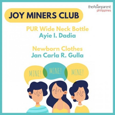 WINNER Announcement: Joy Miners Club (PUR bottle &amp; newborn clothes)