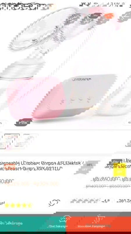 Pompa asi cmbear atau real bubbe