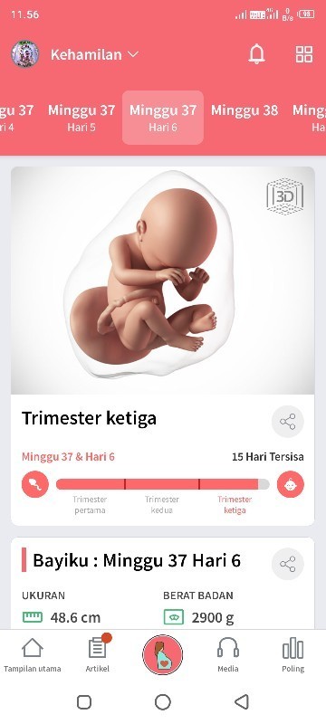 Dede masih anteng di perut