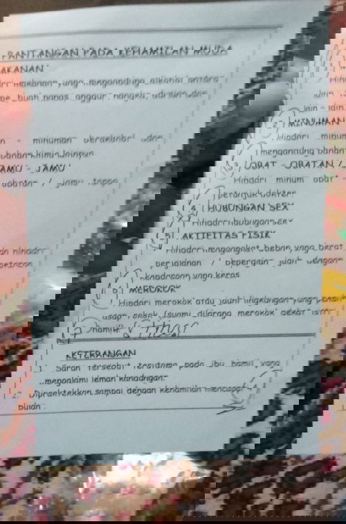 List pantangan kandungan lemah versi dokter spog ku...