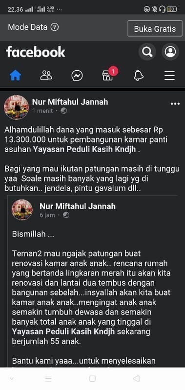Ibu Nur Miftahul Jannah dan Anak2 Yayasan Peduli Kasih KNDJH