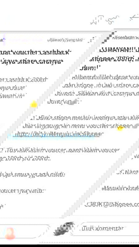 BANTU UP . akun penipu mulai bertebaran lagi .