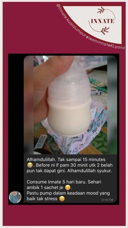 INNATE LACTEA BAHAN REBUSAN NATURAL UNTUK BANTU BANYAK DAN PEKAT KAN SUSU BADAN TANPA CHEMICAL! NATURAL!