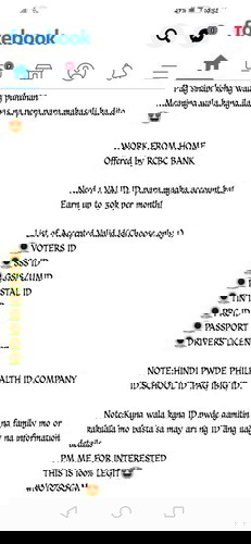Sharing is Caring👍
WORK FROM HOME
OFFERED BY RCBC BANK
Need lang po ng 1 valid id.
Pm is the key