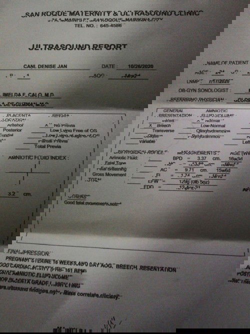 Hindi alam kung ilang wks na talaga at nag aalala sa placenta location.